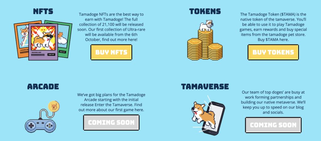 仮想通貨TamadogeのNFTとトークンとアーケードとタマバースについて