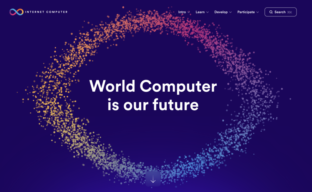 仮想通貨インターネットコンピューターの公式サイト